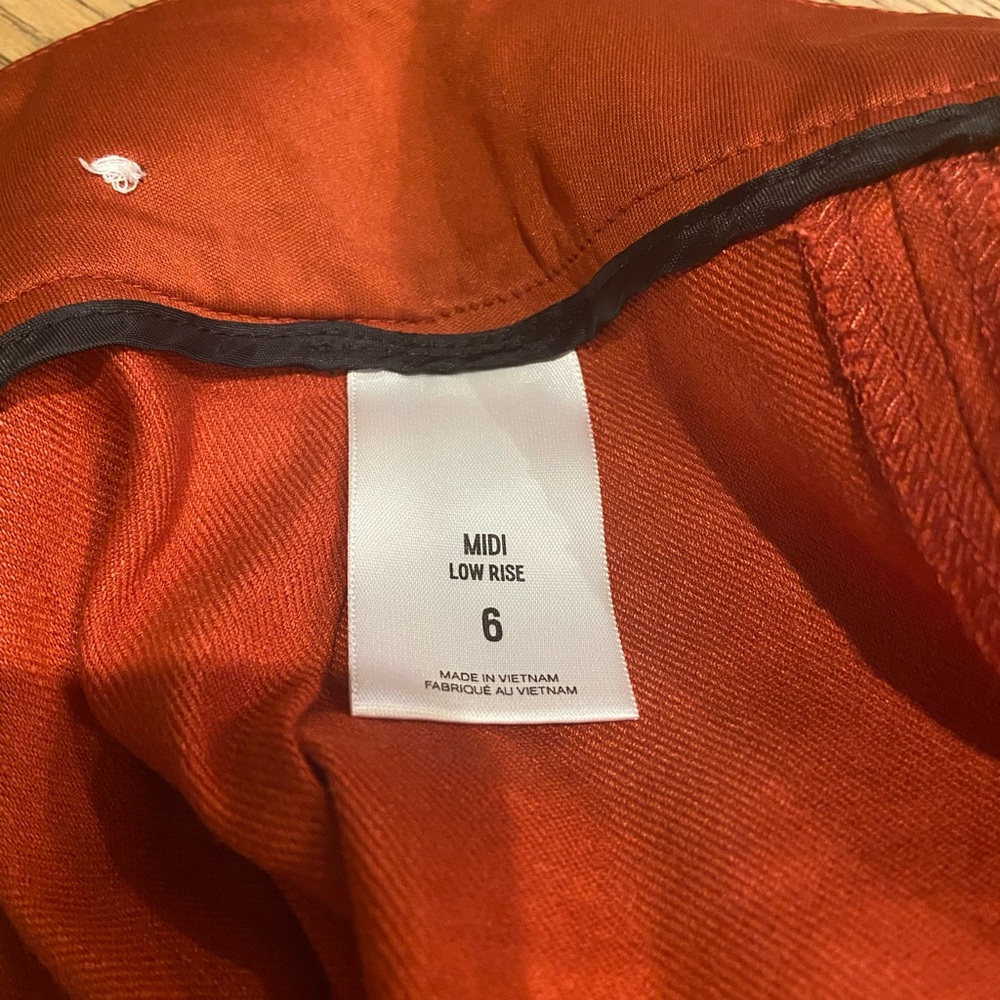 Express Linen Blend Texas Burnt Orange Shorts with Tie. Size 6 - Picture 5 of 5